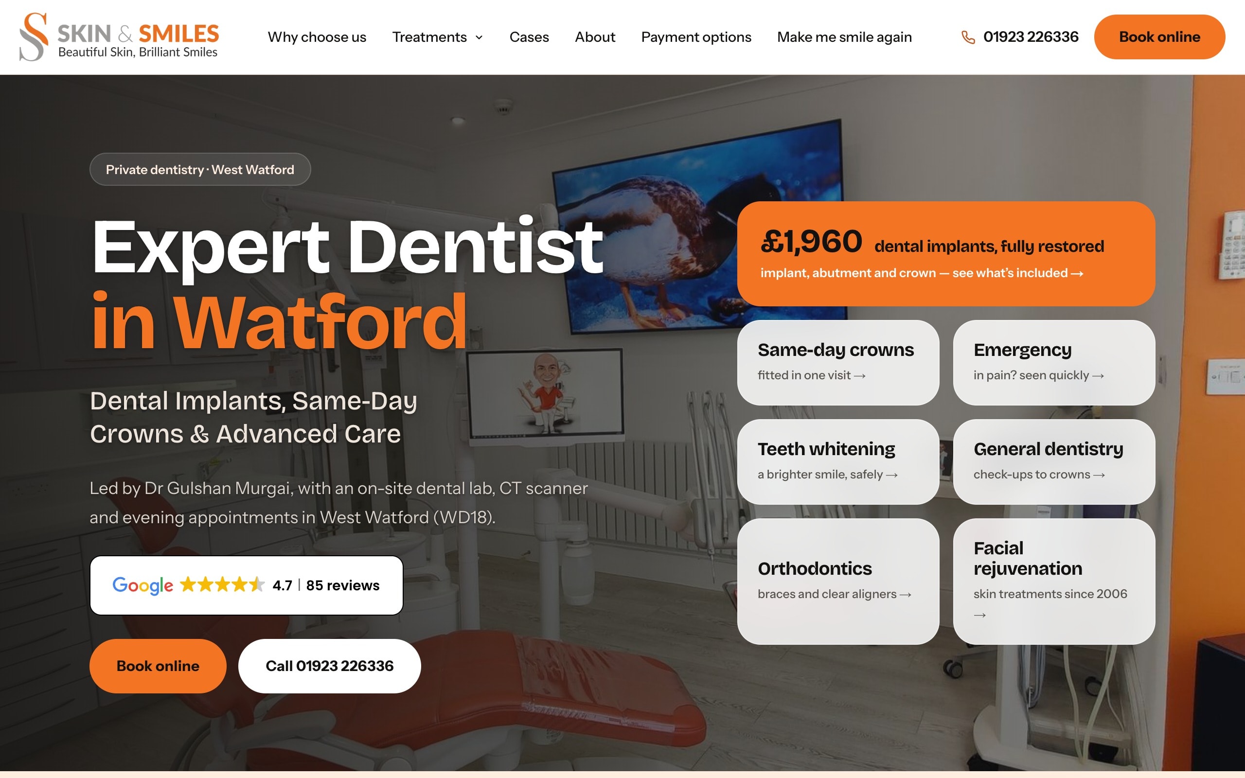 Skin & Smiles dental practice website rebuild